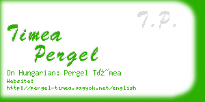 timea pergel business card